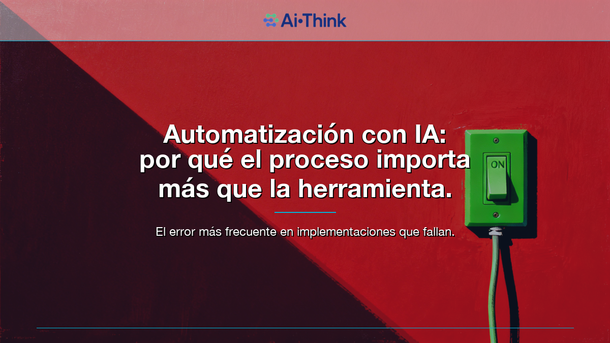 Automatización con IA: por qué el proceso importa más que la herramienta