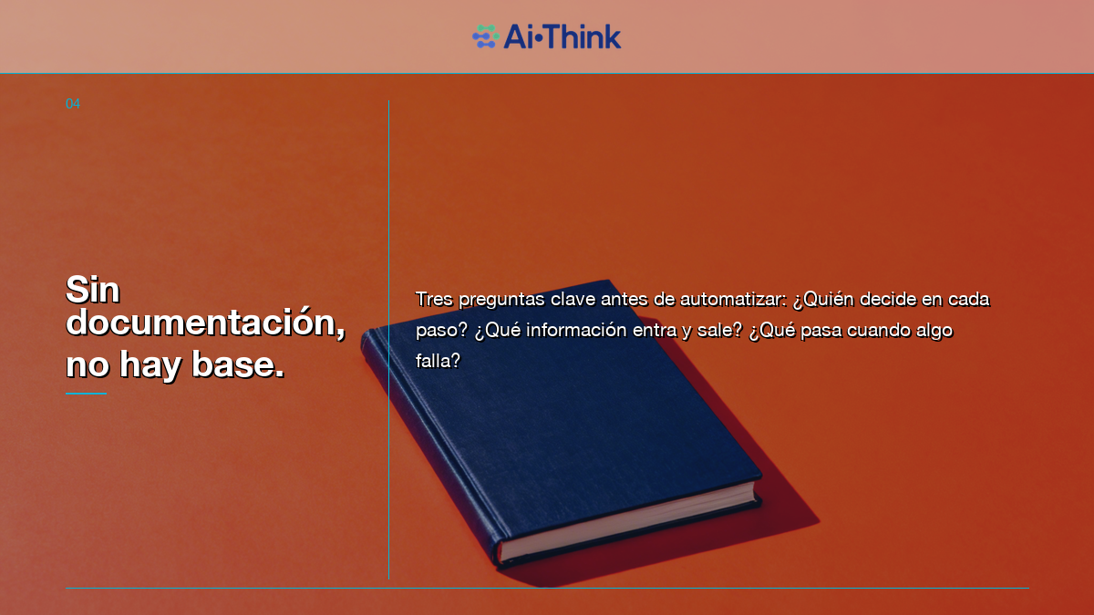 Documentación de procesos como paso previo a la automatización con IA